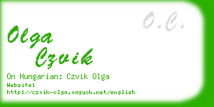 olga czvik business card